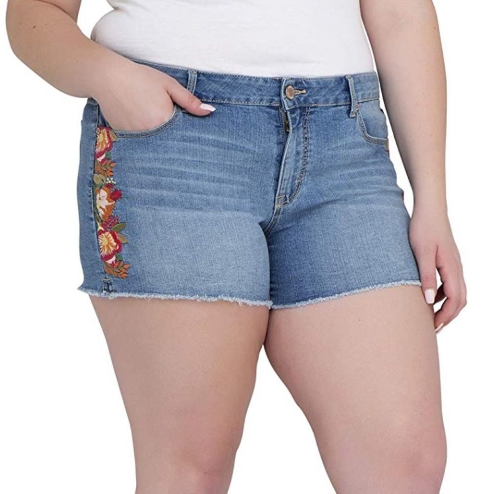 Jordache Jeans Shorts Floral 24W
